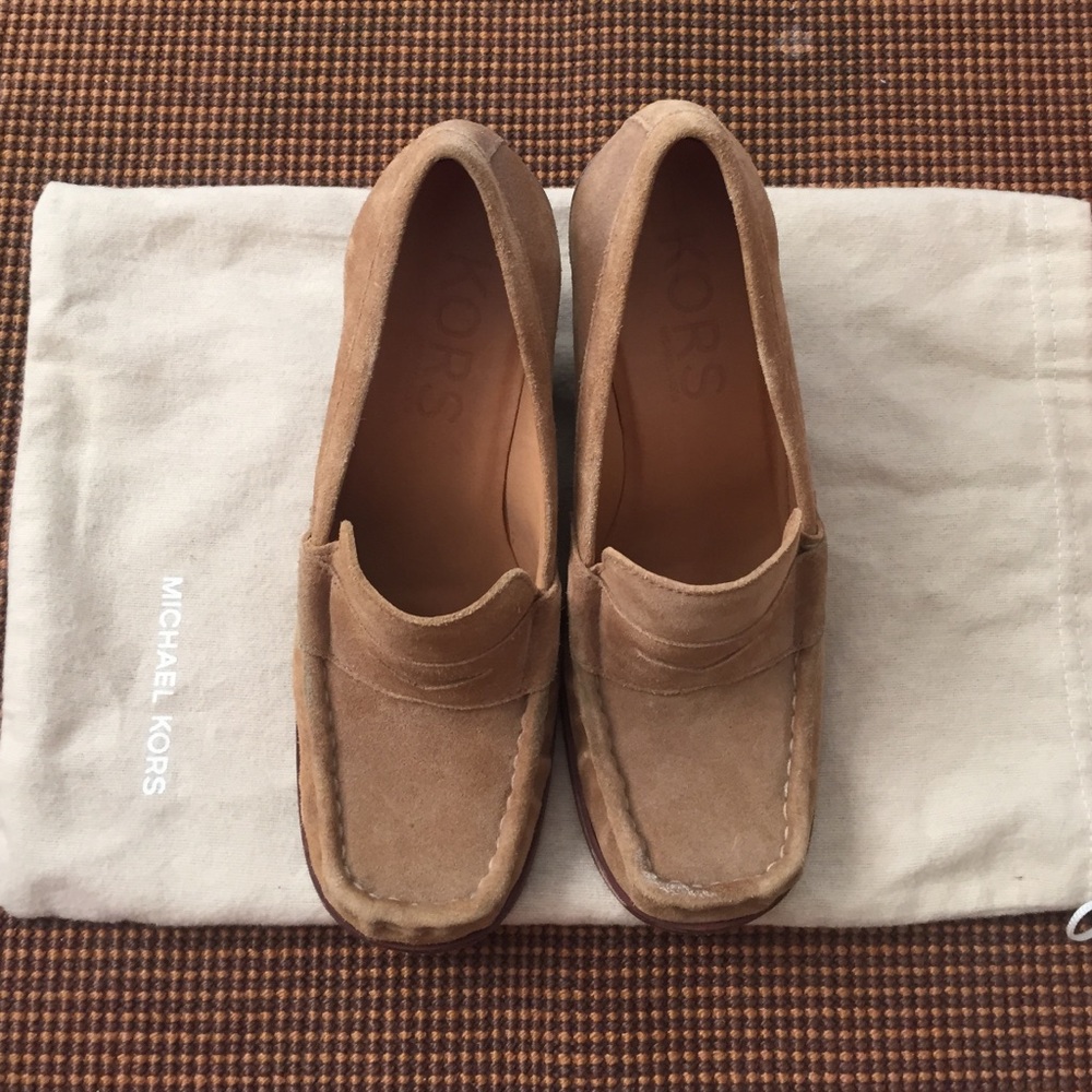 Kors leather moccasins cognac
